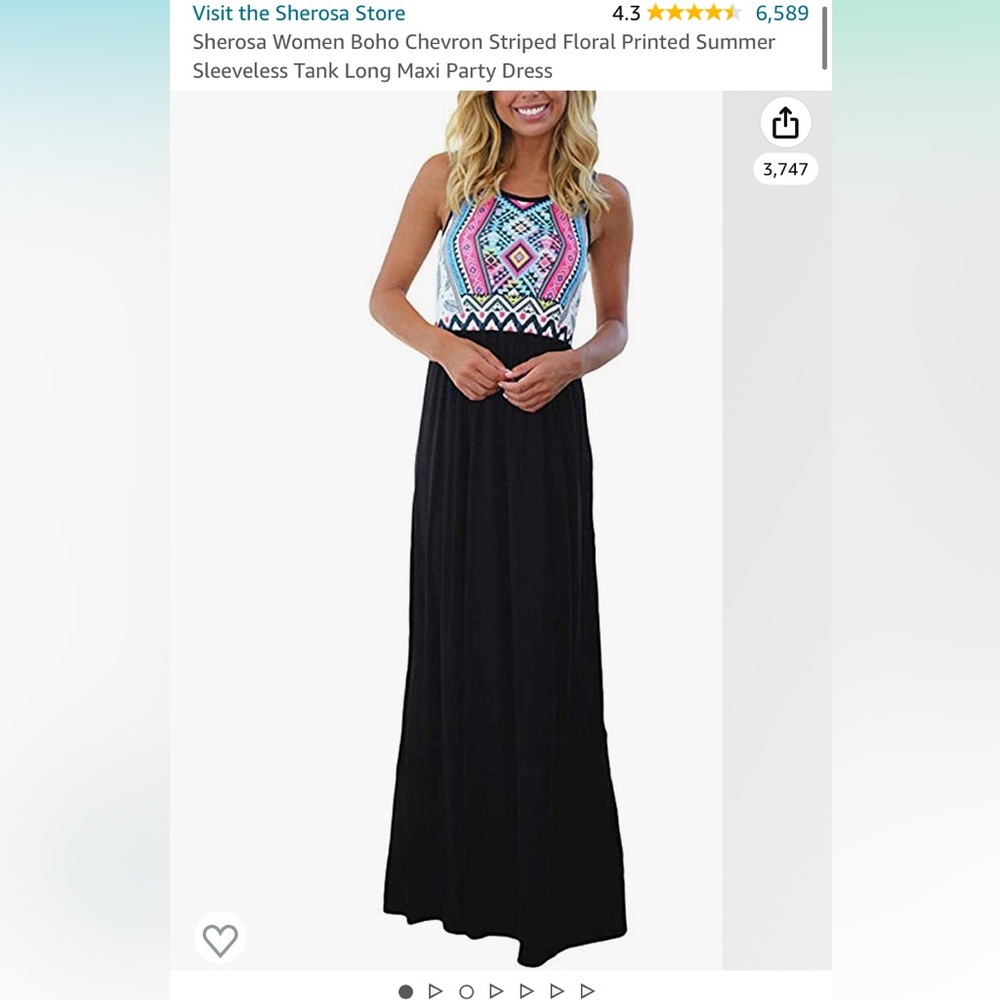Black and patterned maxi dress